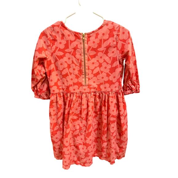 Hanna Andersson Dress Pockets Corduroy Floral Zipper 100% Cotton Size 150cm 12Y - Picture 2 of 6